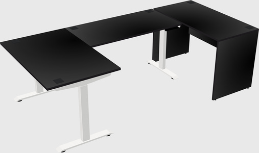 Height-adjustable desk - commercial grade