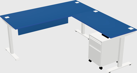 Height-adjustable desk - commercial grade