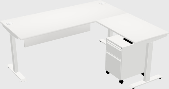 Height-adjustable desk - commercial grade