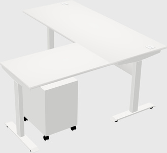 Height-adjustable desk - commercial grade