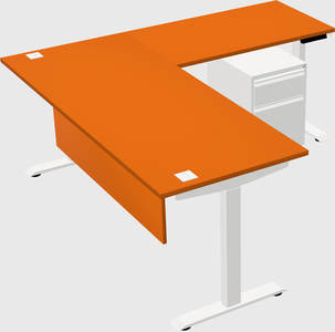 Height-adjustable desk - commercial grade