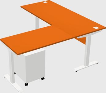 Height-adjustable desk - commercial grade