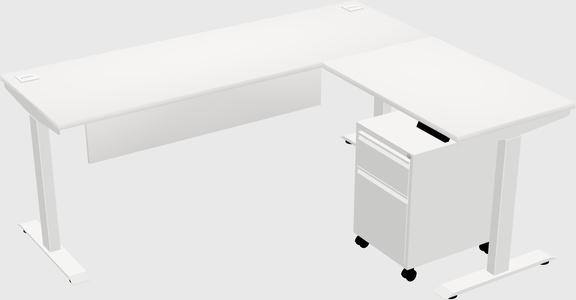 Height-adjustable desk - commercial grade