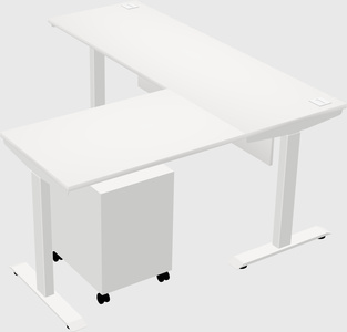 Height-adjustable desk - commercial grade