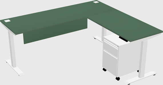Height-adjustable desk - commercial grade