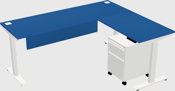 Height-adjustable desk - commercial grade