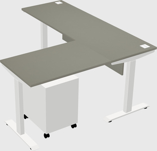 Height-adjustable desk - commercial grade