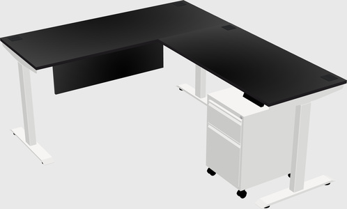 Height-adjustable desk - commercial grade