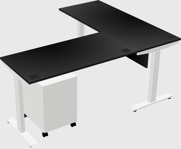 Height-adjustable desk - commercial grade
