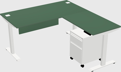 Height-adjustable desk - commercial grade