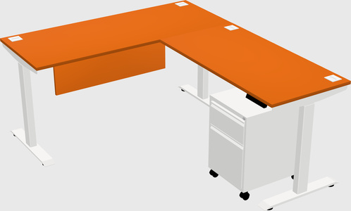Height-adjustable desk - commercial grade
