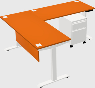 Height-adjustable desk - commercial grade