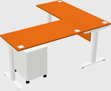 Height-adjustable desk - commercial grade
