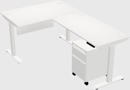 Height-adjustable desk - commercial grade