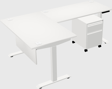 Height-adjustable desk - commercial grade