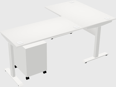 Height-adjustable desk - commercial grade