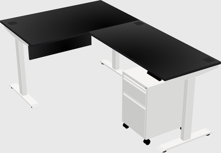 Height-adjustable desk - commercial grade