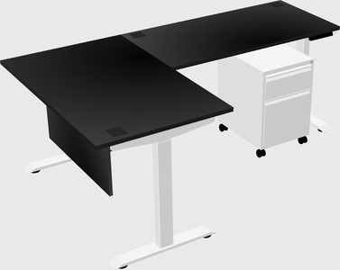 Height-adjustable desk - commercial grade