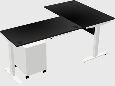 Height-adjustable desk - commercial grade