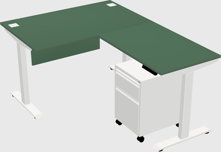 Height-adjustable desk - commercial grade