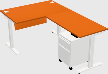 Height-adjustable desk - commercial grade