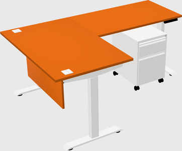 Height-adjustable desk - commercial grade