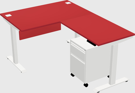 Height-adjustable desk - commercial grade