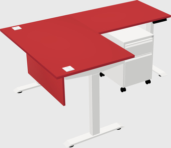 Height-adjustable desk - commercial grade