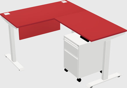 Height-adjustable desk - commercial grade