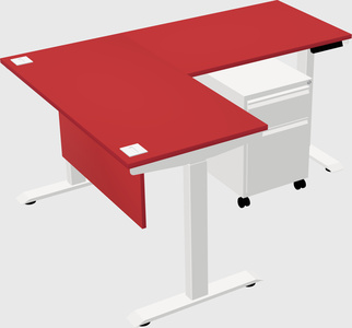 Height-adjustable desk - commercial grade