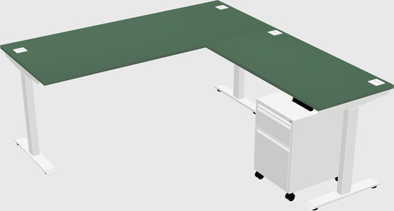 Height-adjustable desk - commercial grade