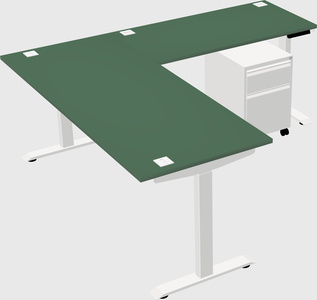 Height-adjustable desk - commercial grade