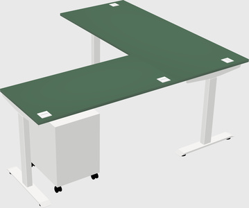 Height-adjustable desk - commercial grade