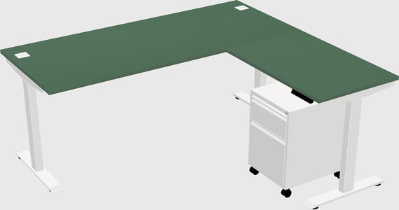 Height-adjustable desk - commercial grade