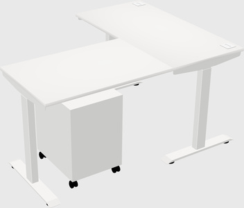 Height-adjustable desk - commercial grade