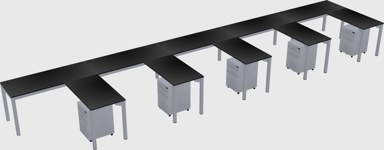 L-shaped desk
