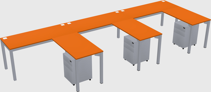 Bureau en forme de l