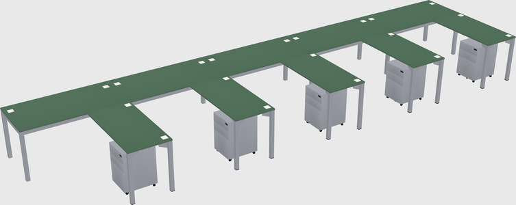 L-shaped desk