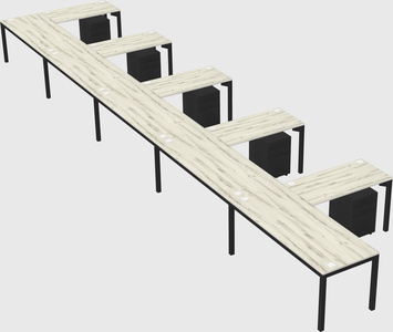 Bureau en forme de l