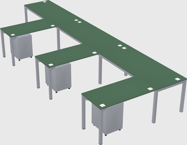 Bureau en forme de l