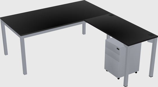 L-shaped desk