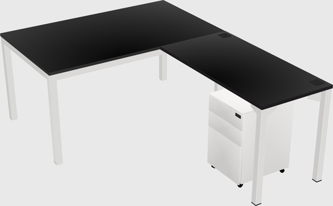 L-shaped desk