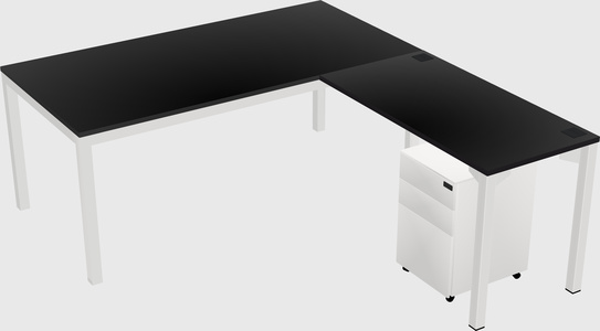 L-shaped desk