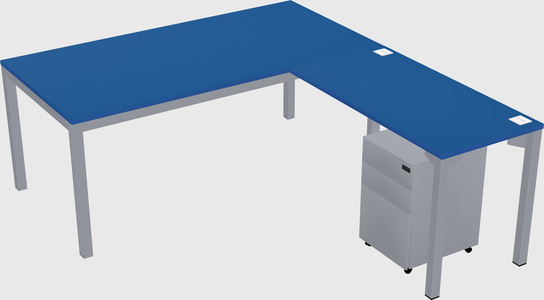 L-shaped desk