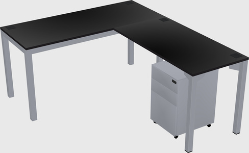 L-shaped desk