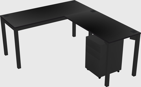 L-shaped desk