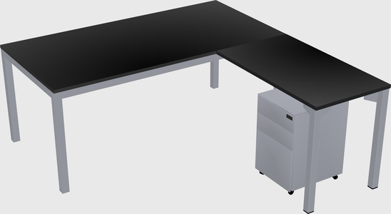 L-shaped desk