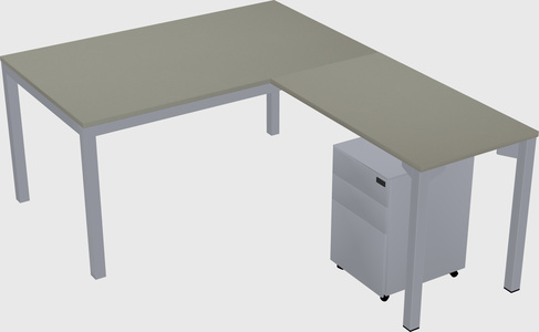 L-shaped desk