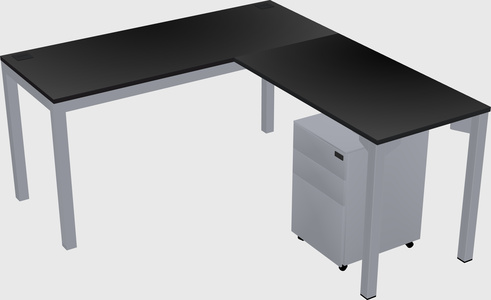 L-shaped desk