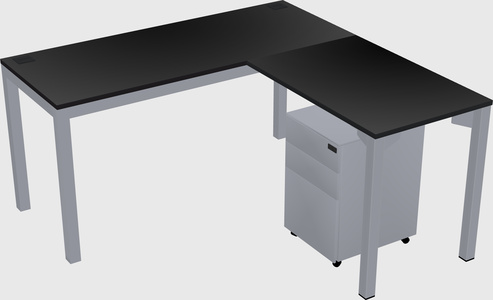 L-shaped desk